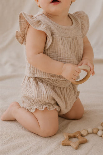 Mamatti BY50015 Musselin Bloomers Babyhose leicht & luftig für den Sommer