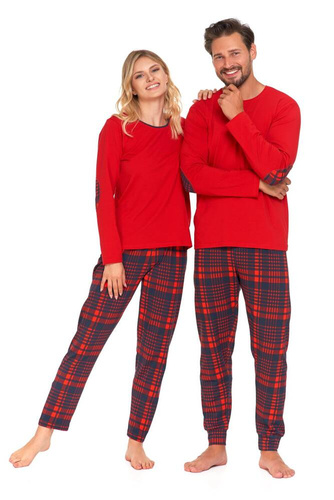 PDD5100-007 Damen-Langarmpyjama, lange Hose Moraj – rot