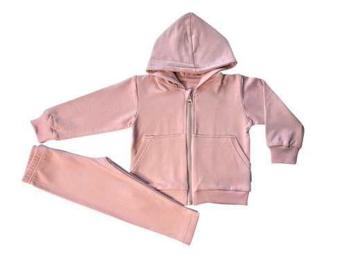 Mamatti DR2153 Trainingsanzug für Mädchen – rosa Set mit Kapuze