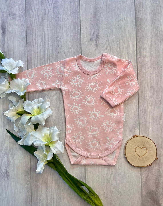 Body für Babys Mamatti BD16326 aus rosa Baumwolle für Mädchen