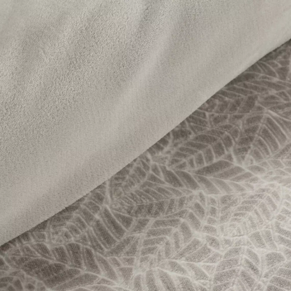 Flano 3 Velours-Bettwäsche Blätter Eurofirany beige