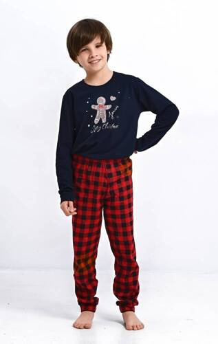 Matt Kids Sensis Schlafanzug für Jungen - navy blau