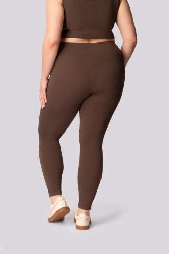 Gerippte Damenleggings Mona Caffe