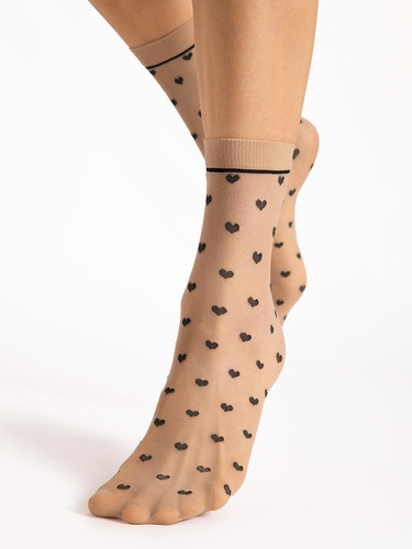 Damen Socken Fiore G 1197 Elia 20 den fein gemustert komfort