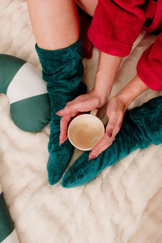 553/554 Wellsoft Smooth Schlafsocken De Lafense - grün