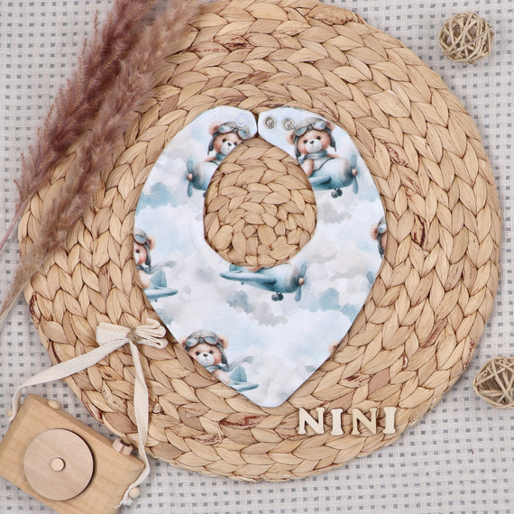 NINI ABK-0058/PIL 4-teiliges Baby-Set Baby Bear Pilot
