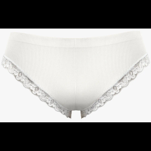 Damen Slip Sesto Senso 6108 Spitze nahtlos elastisch bequem white