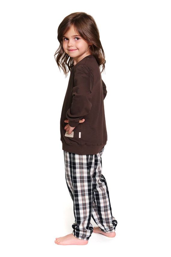 7335 Doctor Nap Kinderpyjama – Baumwolle und Flanell, Unisex, Brownie-Karomuster