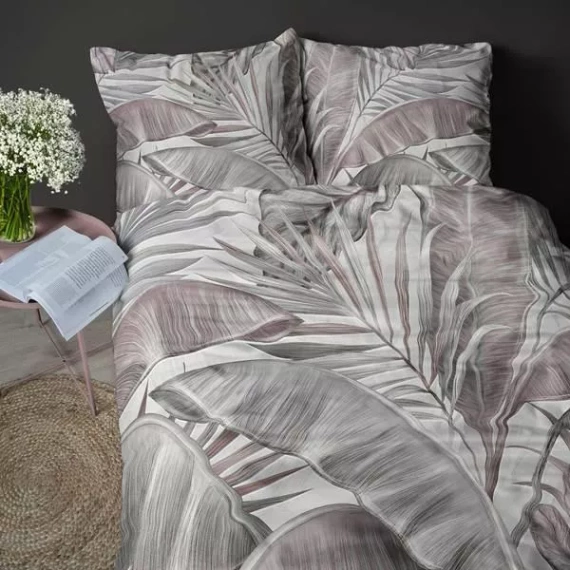 5435 A 3D-Mikrofaserbettwäsche Tropical Powder Leaves – Detexpol