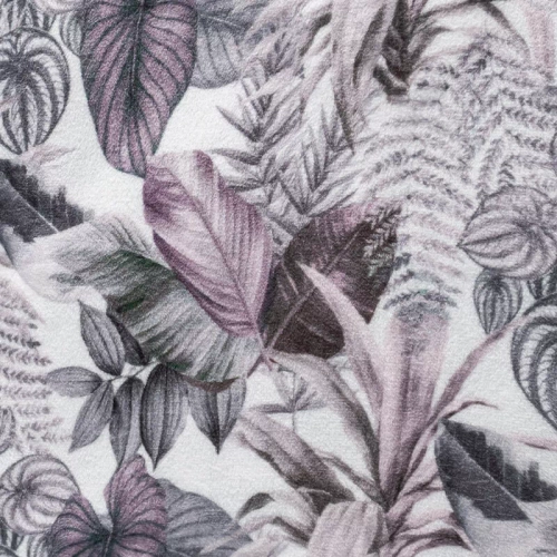 Davos 2 Decke Tagesdecke Blätter Eurofirany lila grau