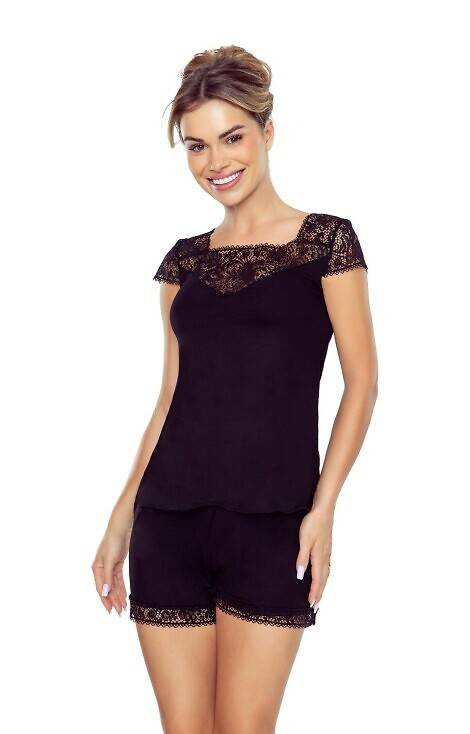 Gerda First Lady Eldar Damen-Pyjama – schwarz