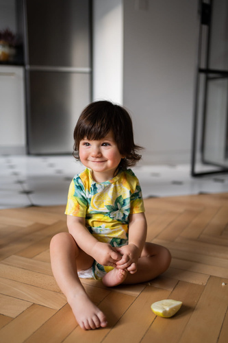 Babybody Milk&Love Zitronen Baumwolle Kurzarm