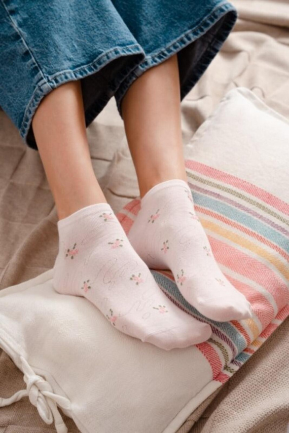 Damen Sneakersocken Steven 114 Summer, dünn, aus Baumwolle, weiß 169