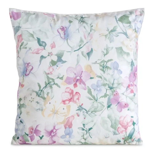 Kissenbezug 45x45 Mink 29 Eurofirany Samt Blumen dekorativ