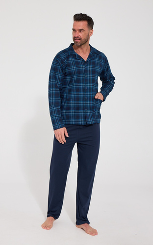 Herren-Pyjama Cornette 114/88 zum Knöpfen, 100% Baumwolle, langärmlig