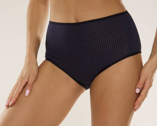 018 Sara De lafense High-Rise-Slip - marineblau gepunktet