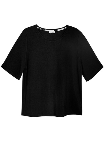 Mefemi by Nipplex Aurora PC82 Damen Sommerpyjama Viskose Schwarz-Ecru