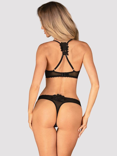 Latinesa Set Biustonosz+ stringi Obsessive- czarny