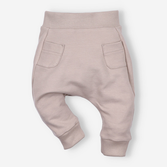 ABN-4517/BEZ Jogginghose mit Tasche aus Bio-Baumwolle Nini beige