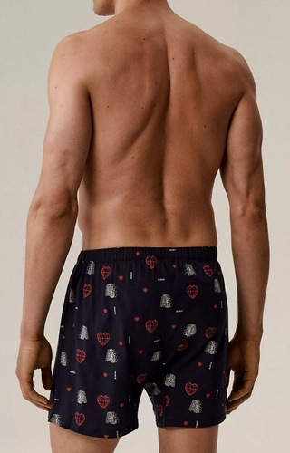 2GMB-012 Atlantic Herren-Boxershorts – Baumwolle, Herzen, 2er-Pack, lockere Passform