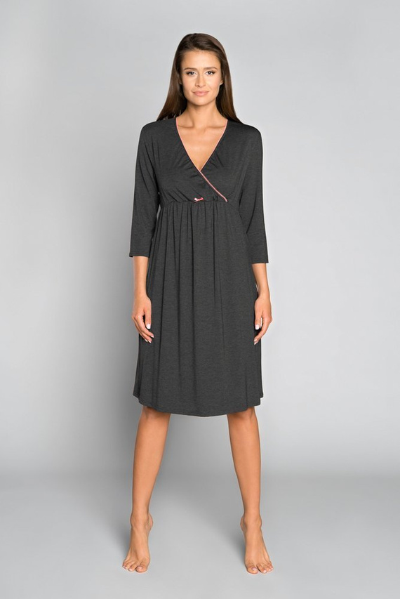 Italia Fashion Mutterschaft und Stillen 3/4 Ärmel sonata - dunkel melange/haar