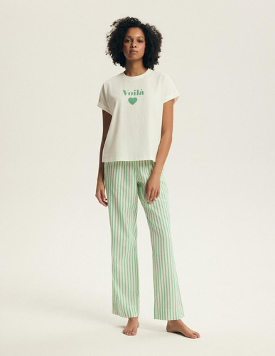 Damenpyjama Henderson Darlan 43707 – Baumwolle, lange Hose, Druck