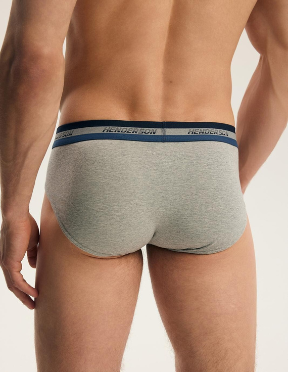 Henderson Far 45787 Herren-Slips 2er-Pack Baumwolle Grau und Jeans