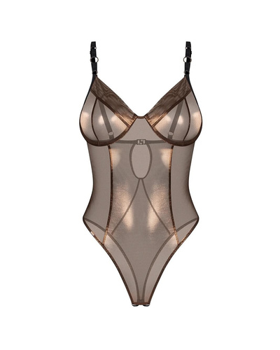 Soranna Crotchless Teddy Obsessive Bodysuit Gold – sexy Damen-Body mit offenem Schritt