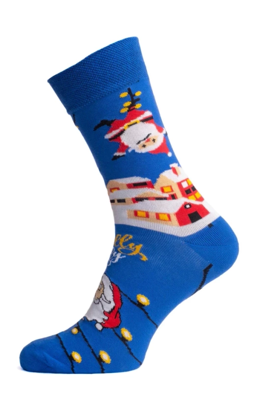 S163D Weihnachtsmann Lange Socken Italienische Mode 