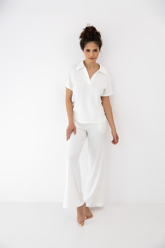 Sensis Zuri ecru Damenpyjama – Baumwolle & Modal Set