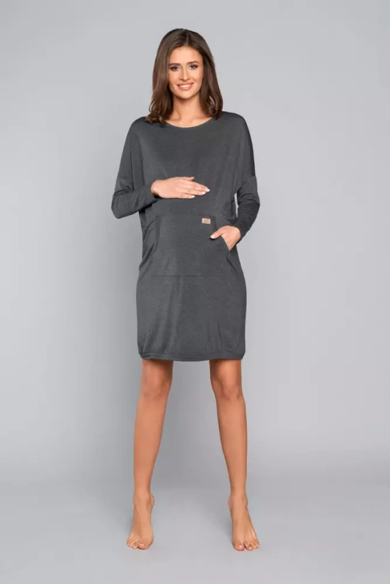 Tirana Damen- und Umstands-Tunika Italienische Mode - navy blau 