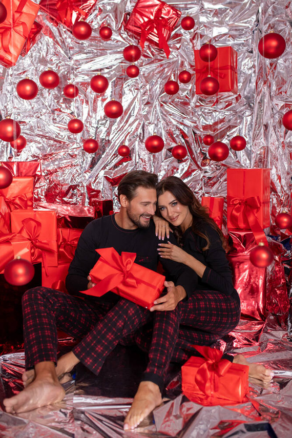 Ordesa Damen Schlafanzug langarm, lange Hose Italian Fashion - schwarz/print