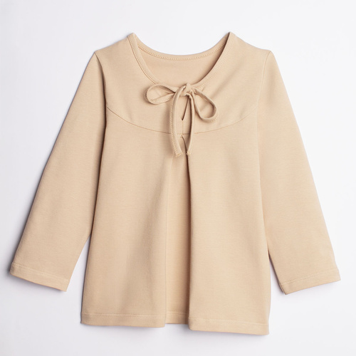 Mädchenbluse Nicol 221140 Baumwolle Langarm elegant weiß bequem