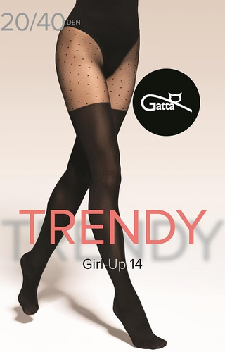 Gatta Trendy Girl-up 14 Strumpfhose, Overknee-Sockenimitat, 20/40 den