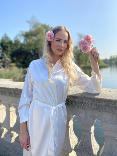 798 Klassischer Damenbademantel Forex - Perle