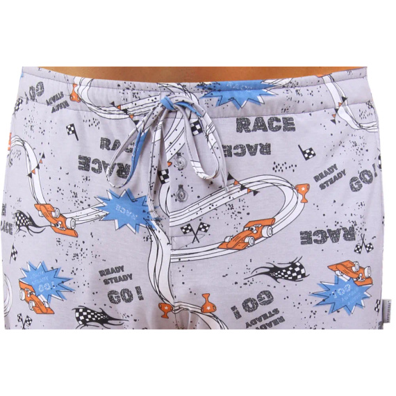 2660/09 Sesto Senso Herren-Langarmpyjama und Hose – Graphit