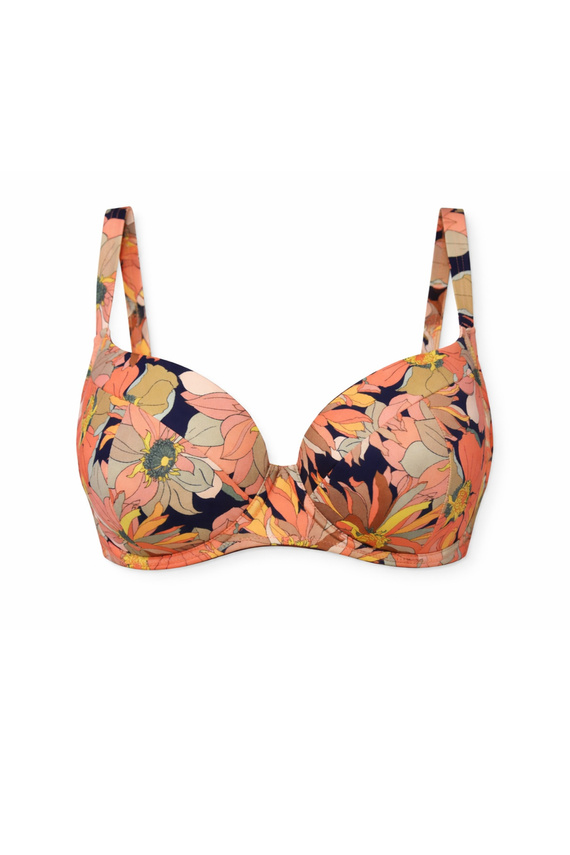 Mediolano Orango 20004 Bikini Oberteil Full Cup mit Blumenmuster
