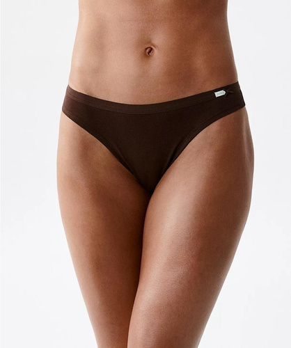 Damen String Atlantic 3CLP-017 Baumwolle 3er Set niedrige Taille bequem