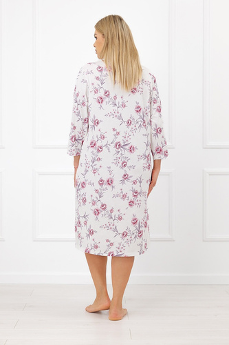 Nachthemd Italian Fashion Mariella 100% Baumwolle 3/4-Arm Blumenprint