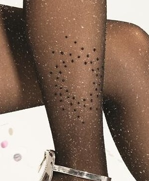 Silver Party wz.17 Lurex-Strumpfhose 20 den – elegante Strumpfhose mit Glanz und Muster