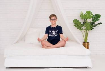 Gibson Boys' kurzärmeliger Schlafanzug, Hose Italian Fashion - marineblau