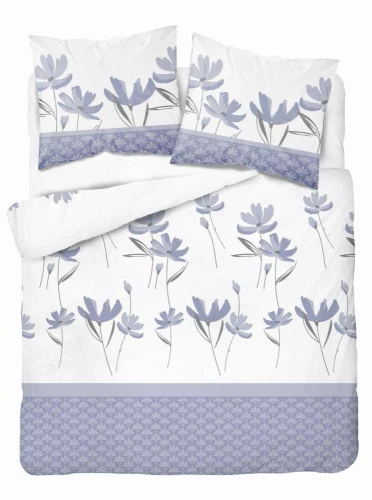 5489 A Detexpol Satin Stories Satinbettwäsche weiß | 100 % Baumwolle, Satinbindung, Reißverschluss, Geschenkverpackung