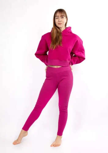 DK-K-B13 Dkaren Damen-Trainingsanzug-Set – Fuchsia