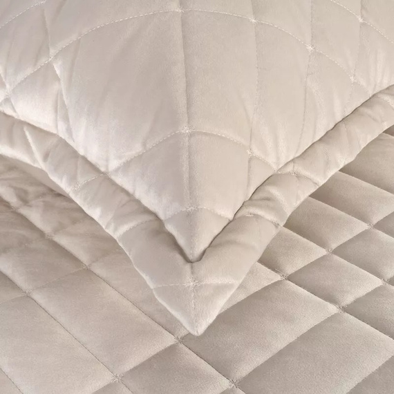 Ria 6 Dekorative Tagesdecke aus Samt, Eurocurtains, Creme