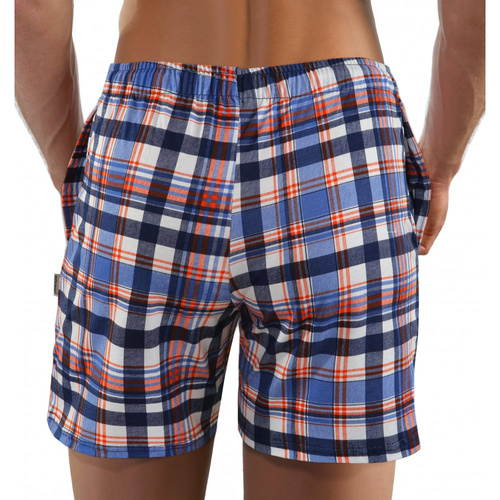 Milo 2 Sesto Senso kurze Pyjamahose, kariert 06, kornblumenblau