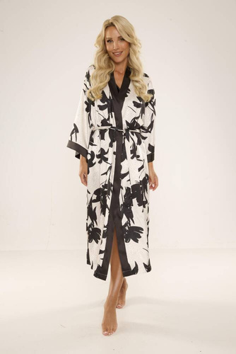 734 Brianna Damenbademantel De Lafense - schwarz