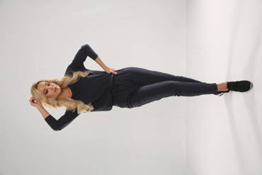 305 Paula Damen-Pyjama-Anzug - marineblau