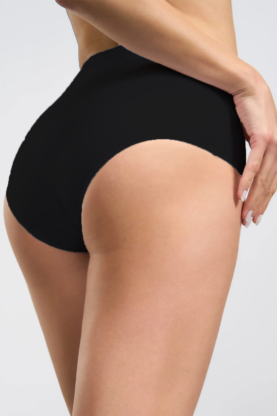 3151 Spiman Nero Nahtlose, hochgeschnittene Shapewear-Slips aus Mikrofaser