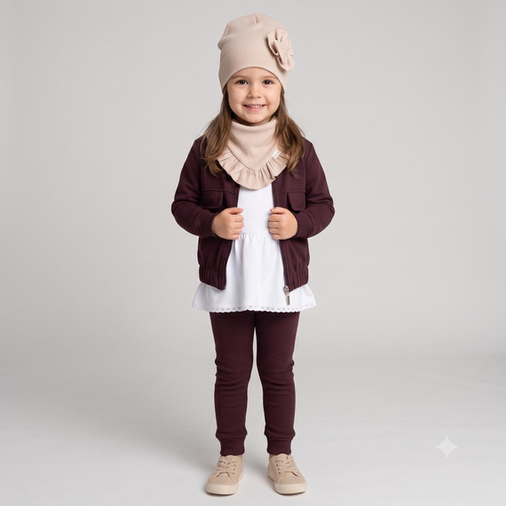 226274 Nicol HANIA Mädchen Bomberjacke dunkelbraun aus Baumwolle