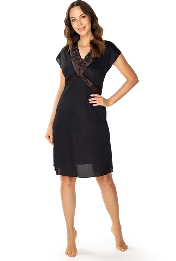 86650 Octawia Damen-Nachthemd Mewa schwarz